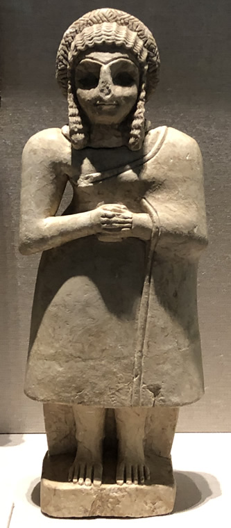 Mesopotamian Female Worshipper Statue placed in Sin Temple 2600-2300BC