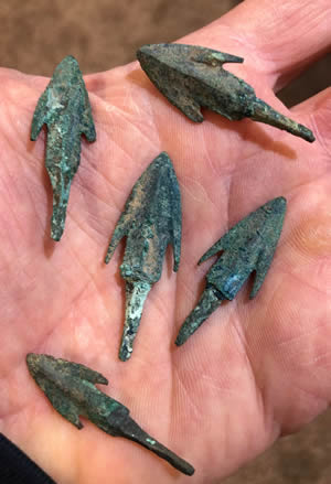 1000-600 BC Bronze Arrowheads