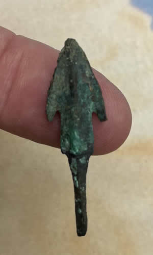 1000-600 BC Bronze Arrowhead
