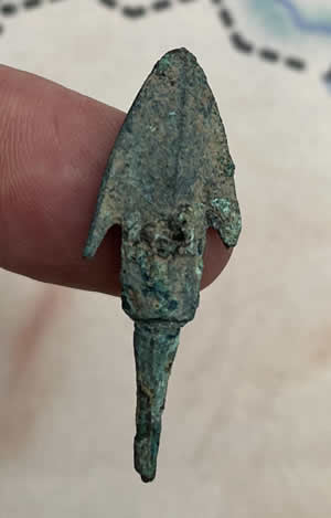 1000-600 BC Bronze Arrowhead