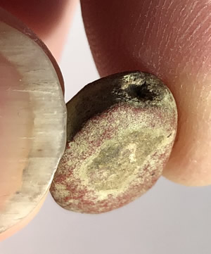 500 BC Red Stone Phoenician Seal with Suspension Hole