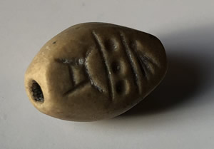 500 BC Phoenician Seal in tan stone Seal used to press Image or identification