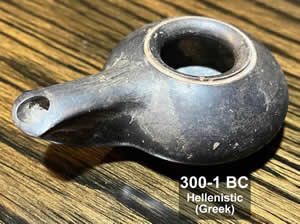 300-1 BC Hellenistic Greek Oil Lamp