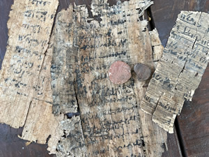 Bullae and Papyus sheets from 50 BC to 190 AD