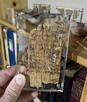 Papyrus fragment, Papyrus from the general time period of the Greeks and Hasmoneans 200 BC