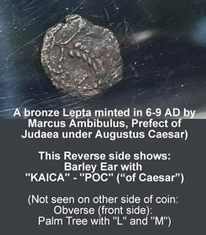 Widow's Mite, Lepta, Marcus Ambibulus 6-9 AD, Alexander Jannaeus 80-76 BC