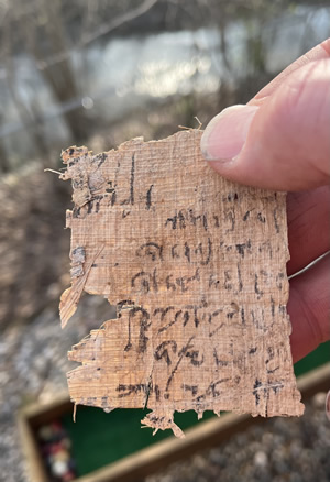 Papyri fragment, Papyrus from around 100-300 AD similar to what the early church read and wrote.