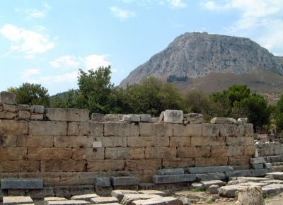 Bema seat where Paul appeared before Gallio. Photo by Carl Rasumussen www.holylandphotos.org