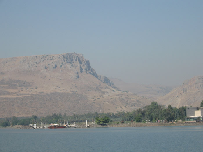 Arbel seen from Sea Galilee