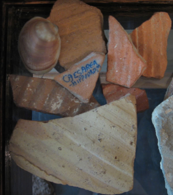 Pieces from the governors seat in the Hippodrome in Caesarea on the coast