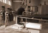 Galyn making a table top made of 2 inch maple in his shop